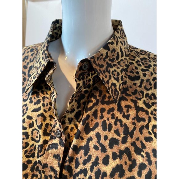 Chaps Classics Leopard Shirt sz Lg - Picture 10 of 13